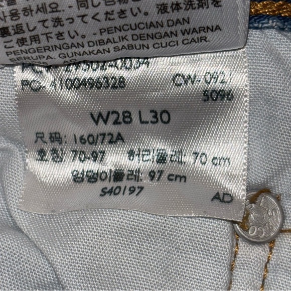 Levi’s Premium Women’s 501 Skinny Blue Distressed Jeans 28/30 - Picture 9 of 10